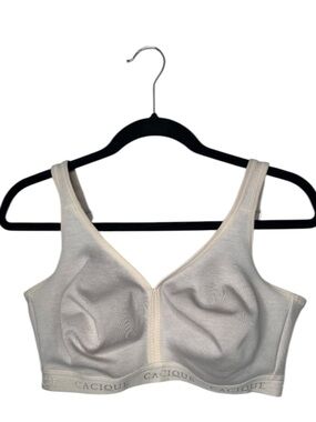 Lane Bryant Cacique Womens Beige Unlined No-Wire Full Coverage Bra Size 38F
